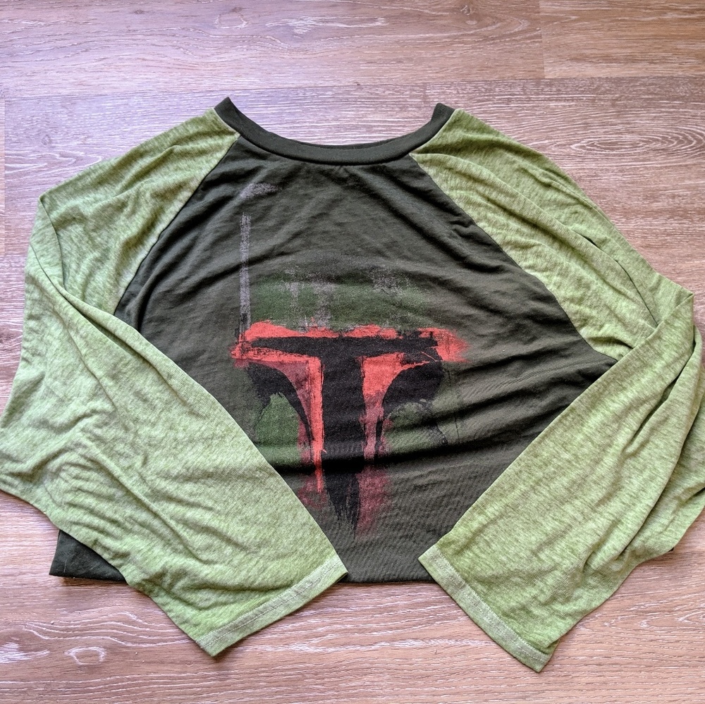 Star Wars Boba Fett Graphic Raglan Baseball Tee